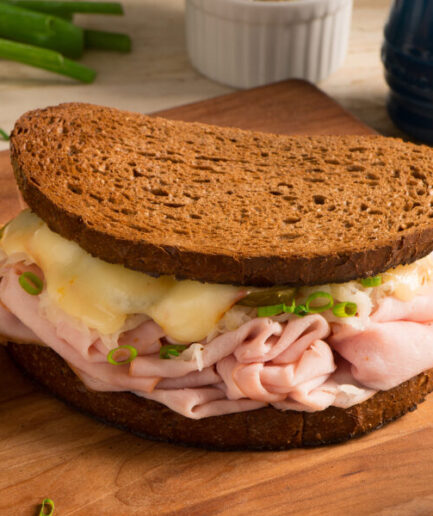 Small Honey Ham, Gherkin, Saurkraut and Mustard Sandwich