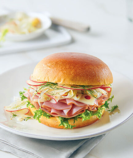 Small Applewood Cheese and Honey Ham Sandwich